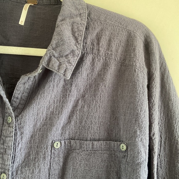 Free People Puckered Check Lover Her Madly Top - Picture 6 of 13